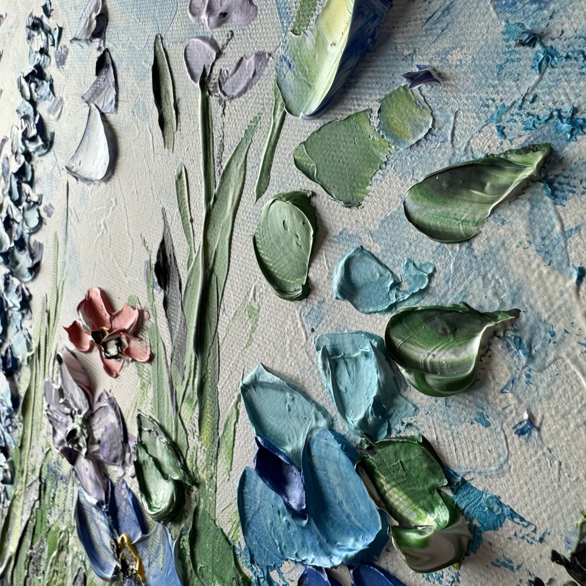 Obraz ręcznie malowany z kwiatami "Wiosenna łąka" 2356A - obrazek 7