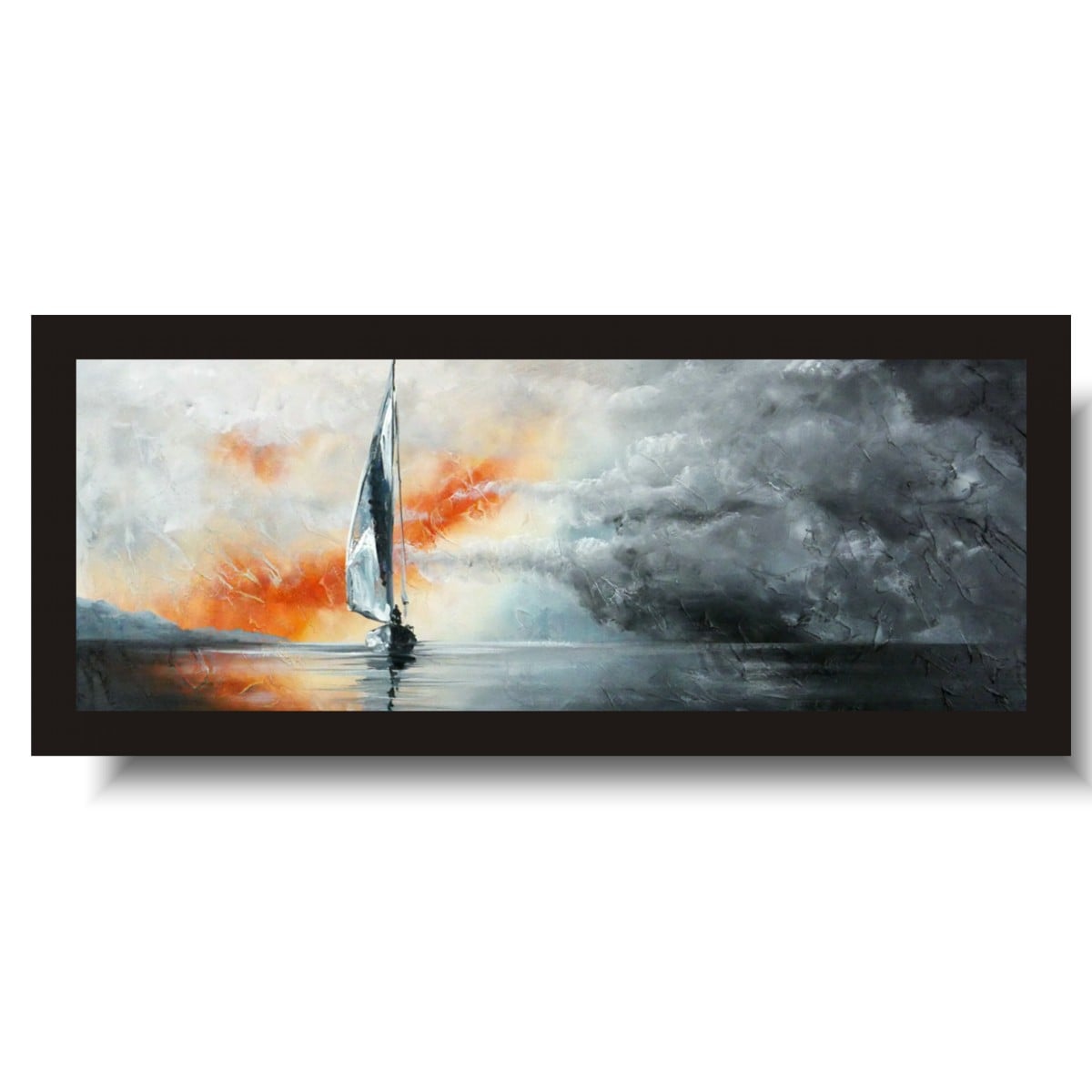 Modny obraz "Burza na morzu" pejzaż marynistyczny 1887A - obrazek 6