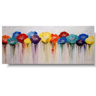 Duży obraz z kwiatami "Kolorowa łąka" obrazy ręcznie malowane 1516A