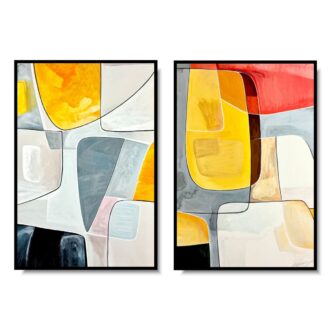 Dyptyk abstrakcyjny 2×100×70cm - nowoczesna kompozycja 2365A