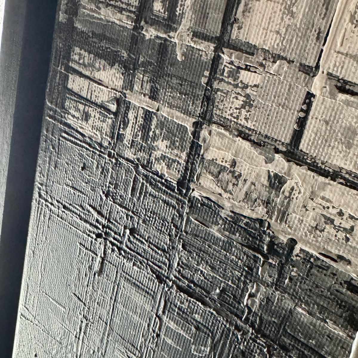 Obraz szara abstrakcje "Nostalgiczne miasto" rama american box 2244A - obrazek 7