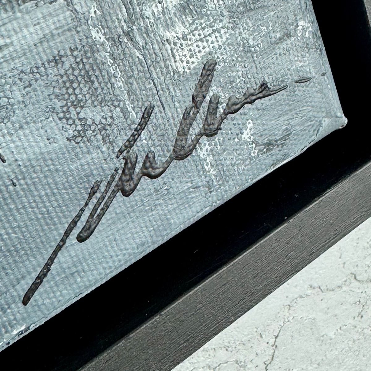 Obraz szara abstrakcje "Nostalgiczne miasto" rama american box 2244A - obrazek 5