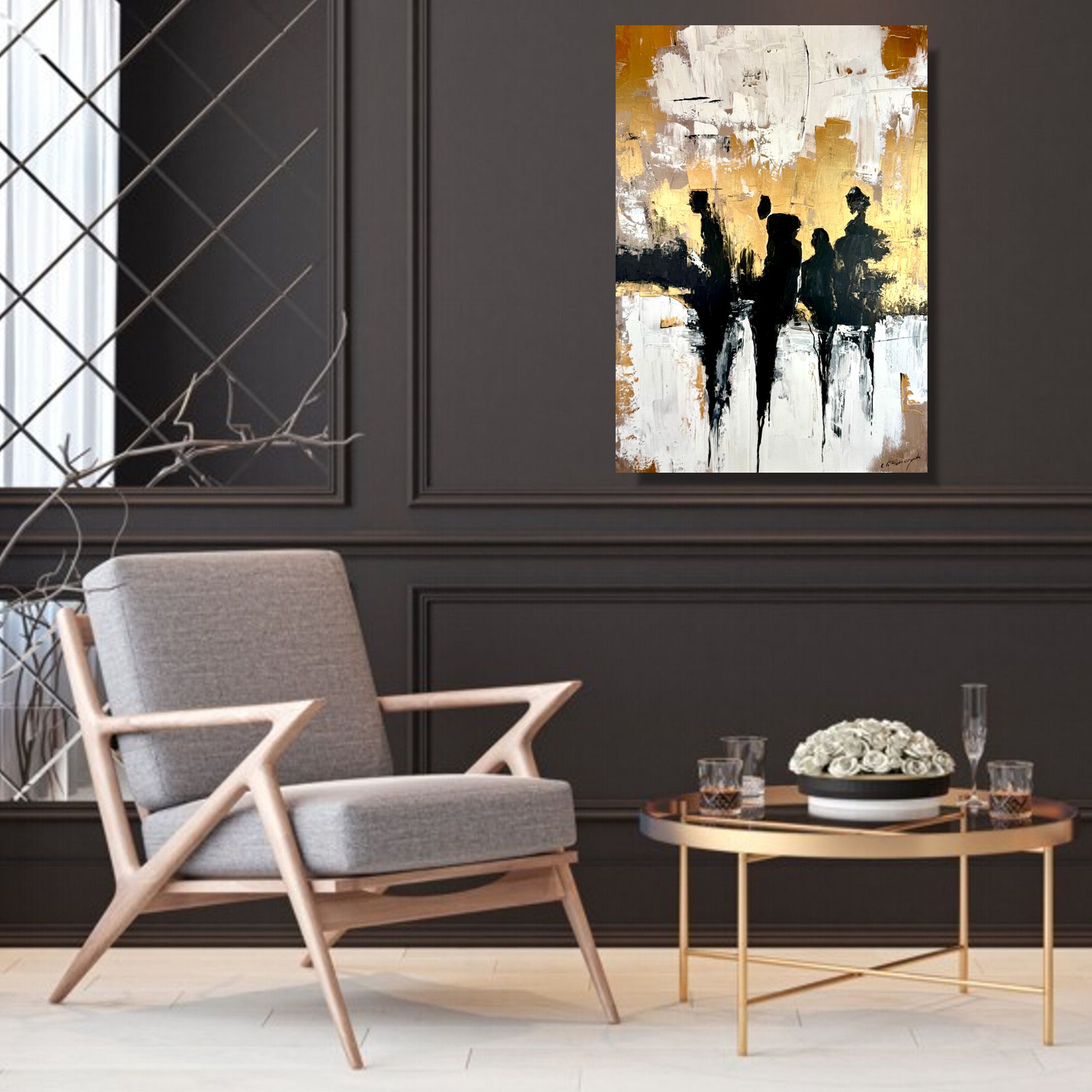 Nowoczesny pionowy obraz "Złote pokolenie" 2341A