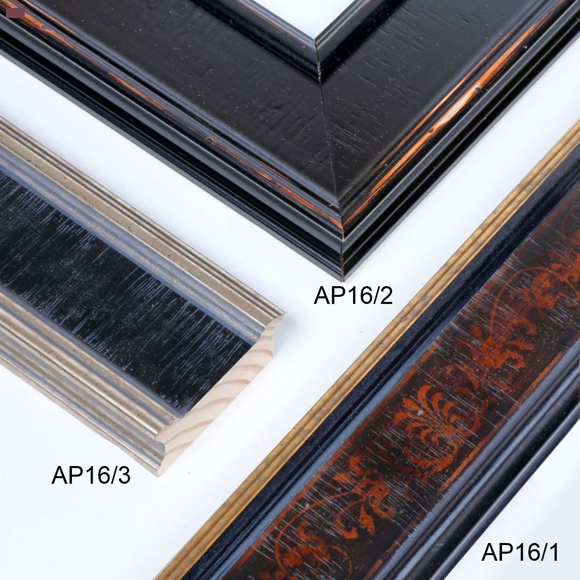 Szeroka drewniana rama do obrazu obniżony środek AP16 - obrazek 2