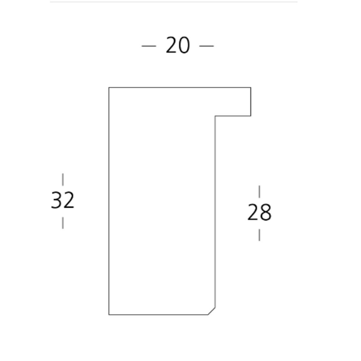 Rama do obrazu połysk czerwony, czarny, biały, mat biały AP20 - obrazek 4