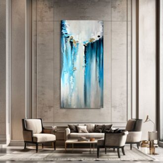 Nowoczesny obraz abstrakcja na płótnie "Lodowa szczelina" 2355A