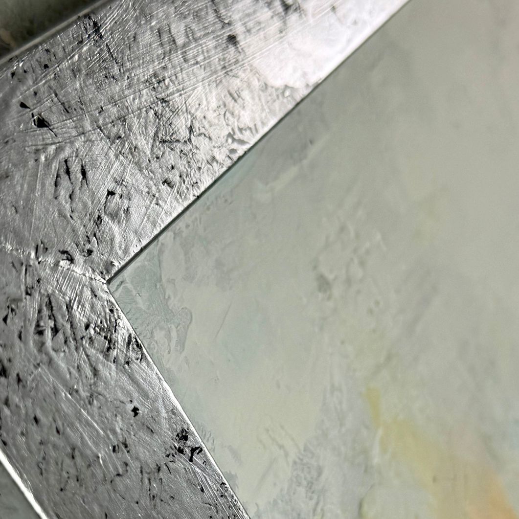 Nowoczesny obraz abstrakcyjny inspirowany naturą „Mglista cisza” 2359A - obrazek 8