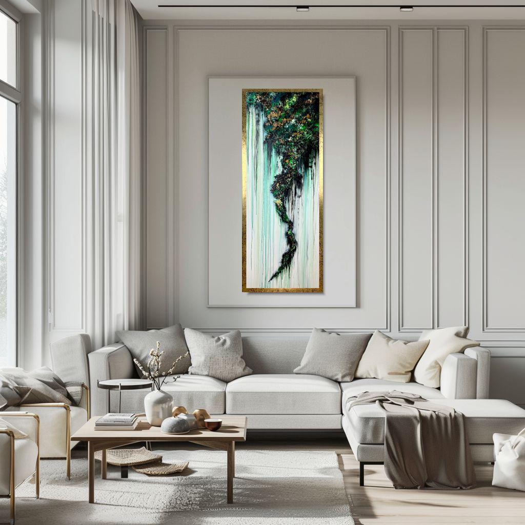 Obraz ręcznie malowany na płótnie "Złote urwisko" 2067A - obrazek 3