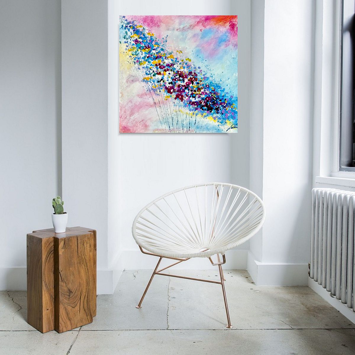 Obraz ręcznie malowany na płótnie "Jesienna łąka" 2218A - obrazek 2