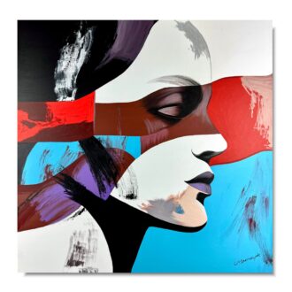 Obraz ręcznie malowany portret "Kobieta pełna emocji" 2325A