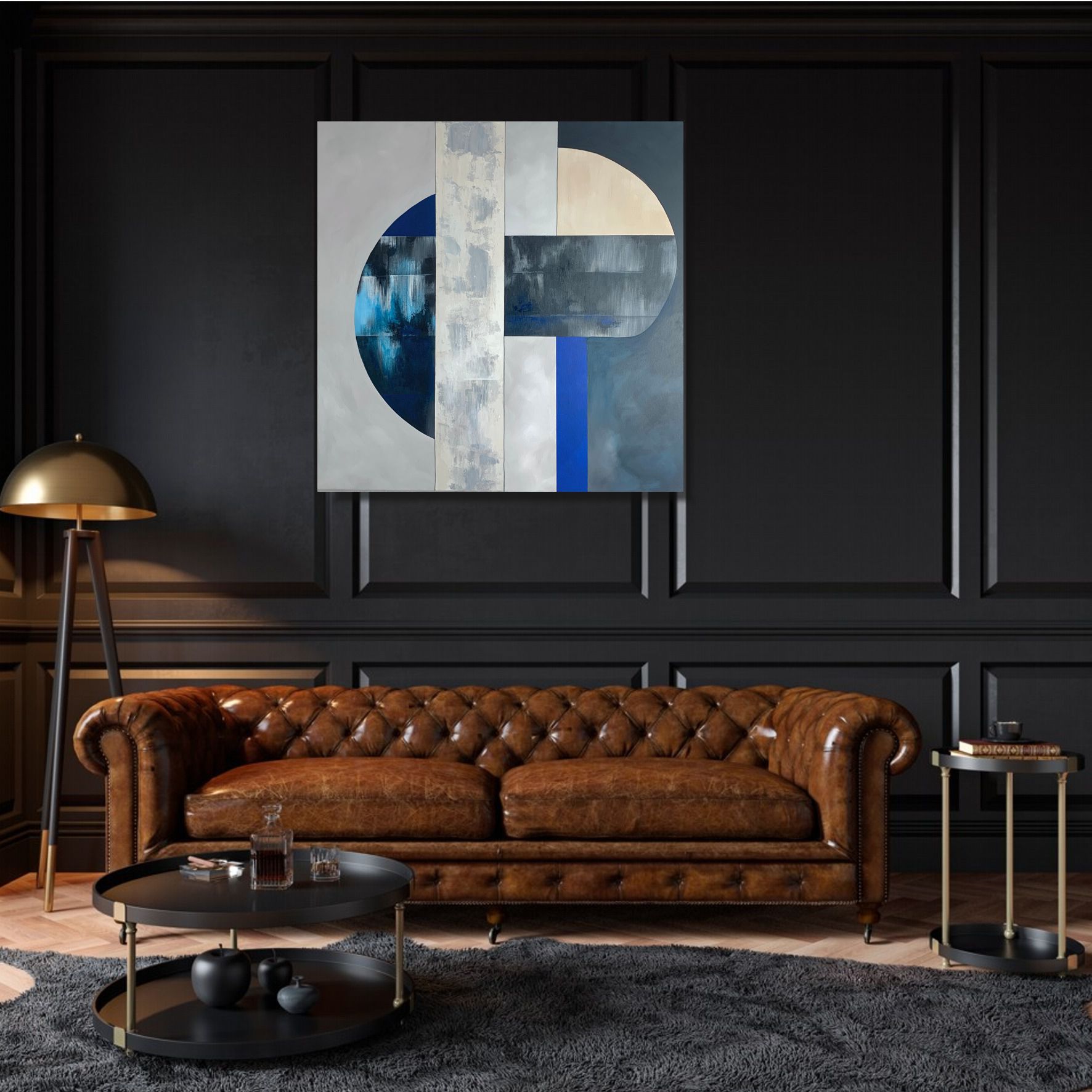 Obraz ręcznie malowany abstrakcja "Cel" 2308A - obrazek 3