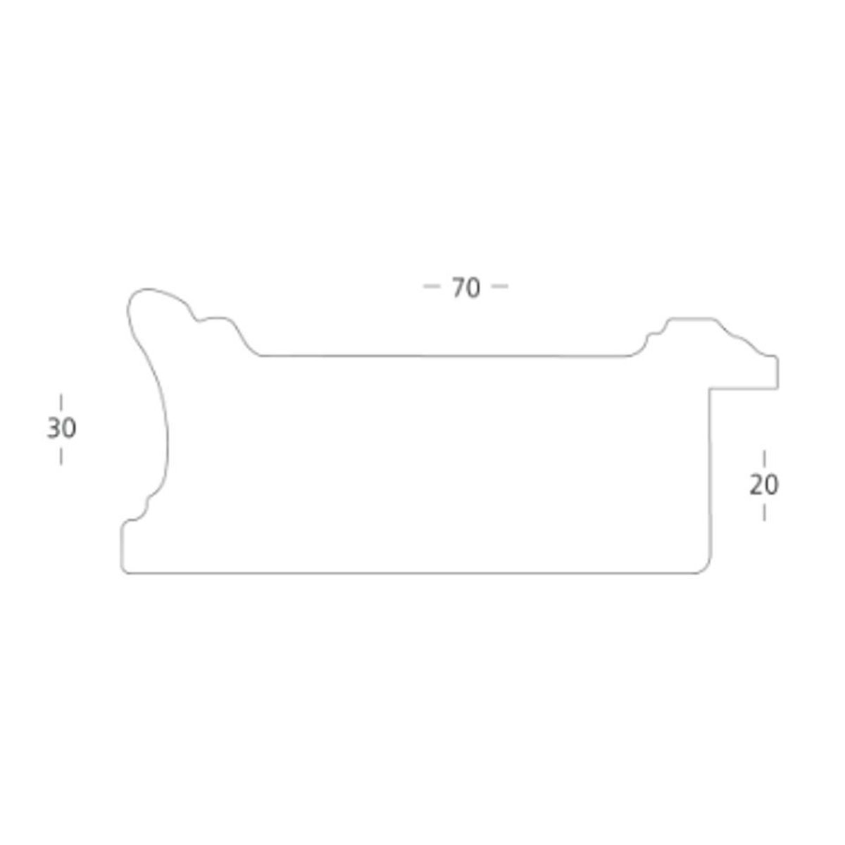 Szeroka drewniana rama do obrazu obniżony środek AP16 - obrazek 6