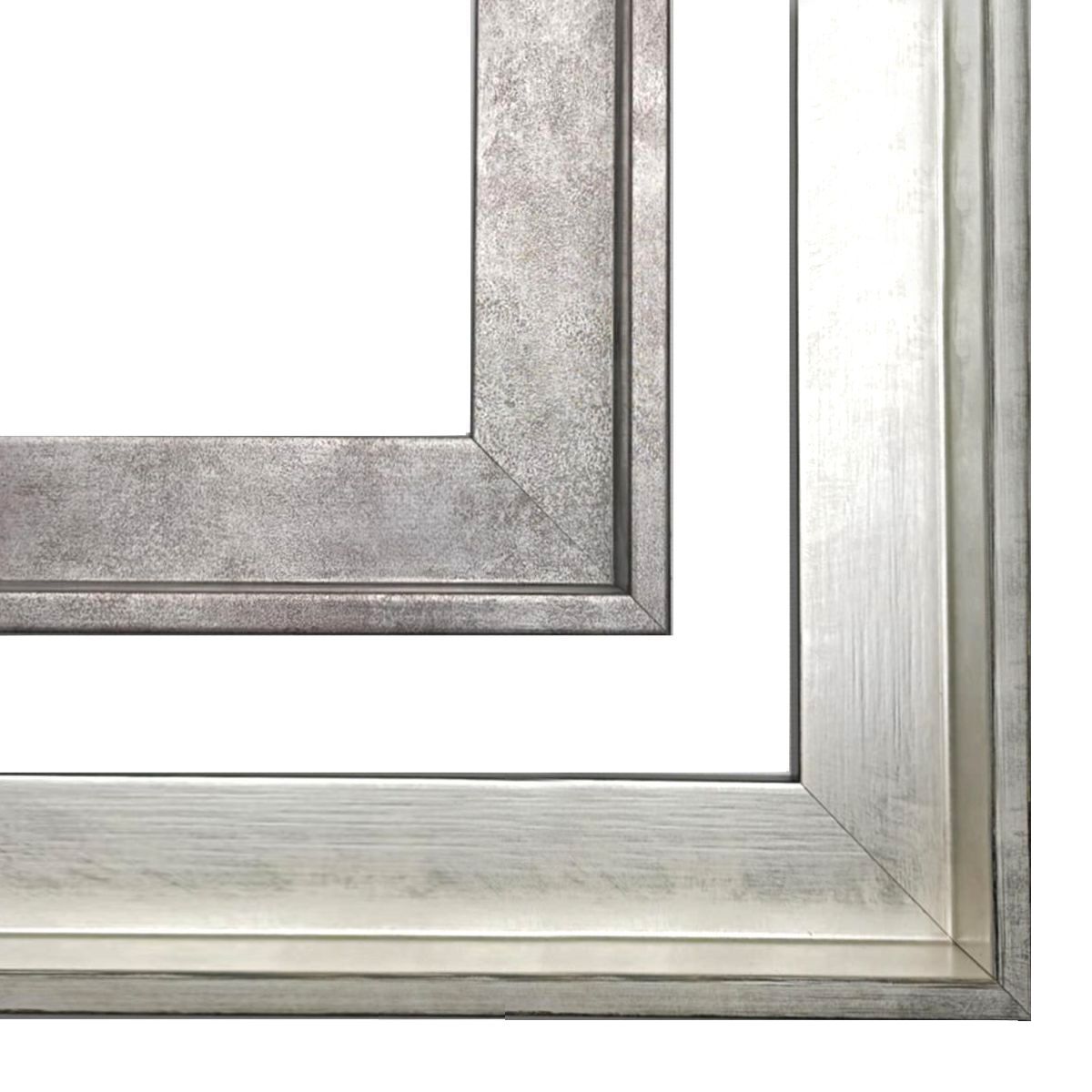 Nowoczesna rama american box do obrazu srebrna AP9