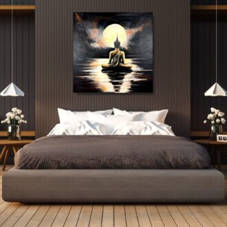 Obraz budda ręcznie malowany "Budda o zachodzie" 2346A