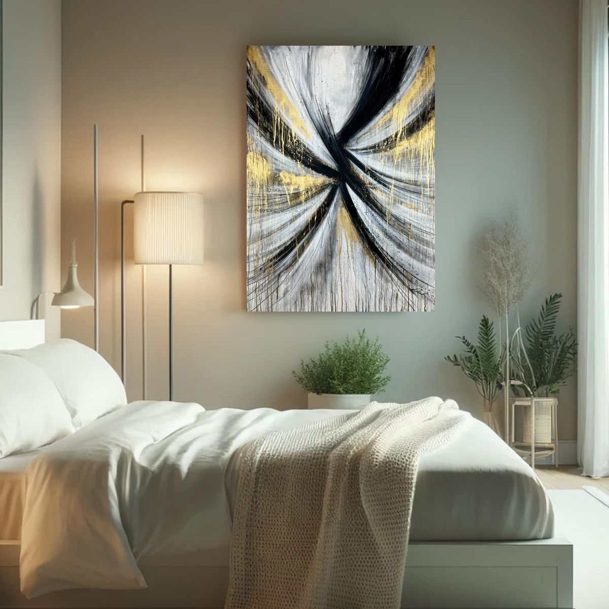 Piękny duży obraz "Abstrakcja z rozmachem" 1975A - obrazek 3