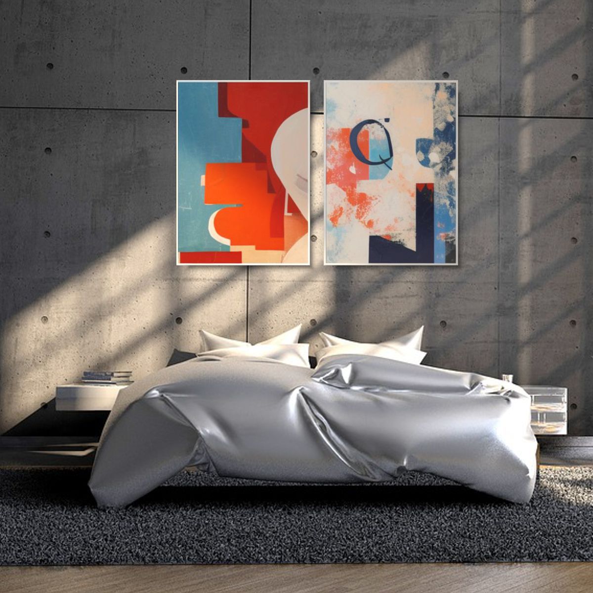 Obraz abstrakcja na płótnie "Moje miejsce" - komplet obrazów 2290A - obrazek 3