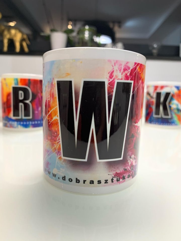 Kubki z obrazami kubek z literami obraz na kubku K2 - obrazek 2