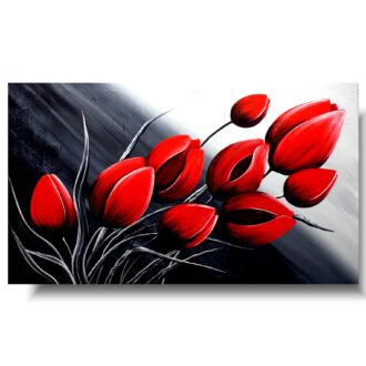 Kwiaty "Romantyczne tulipany" obraz obrazy malowane na płótnie do domu 1322A
