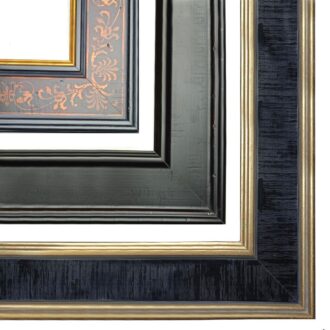 Szeroka drewniana rama do obrazu obniżony środek AP16