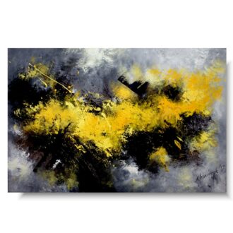 Nowoczesny obraz żółta abstrakcja na płótnie "Żółty upał" 1598A