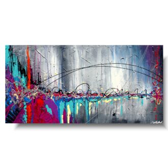 Nowoczesny obraz abstrakcja "Kolorowa radość" modne obrazy na płótnie 1194A