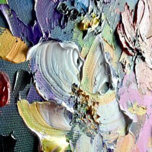 Nowoczesne kwiaty – struktura impasto i intensywna kolorystyka