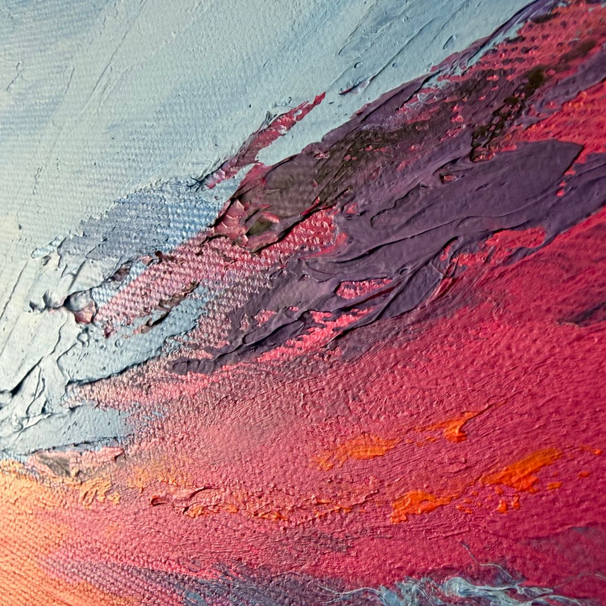 Nowoczesny obraz miasto 80 x 80cm – kolorowa panorama z grubą fakturą 2368A - obrazek 5