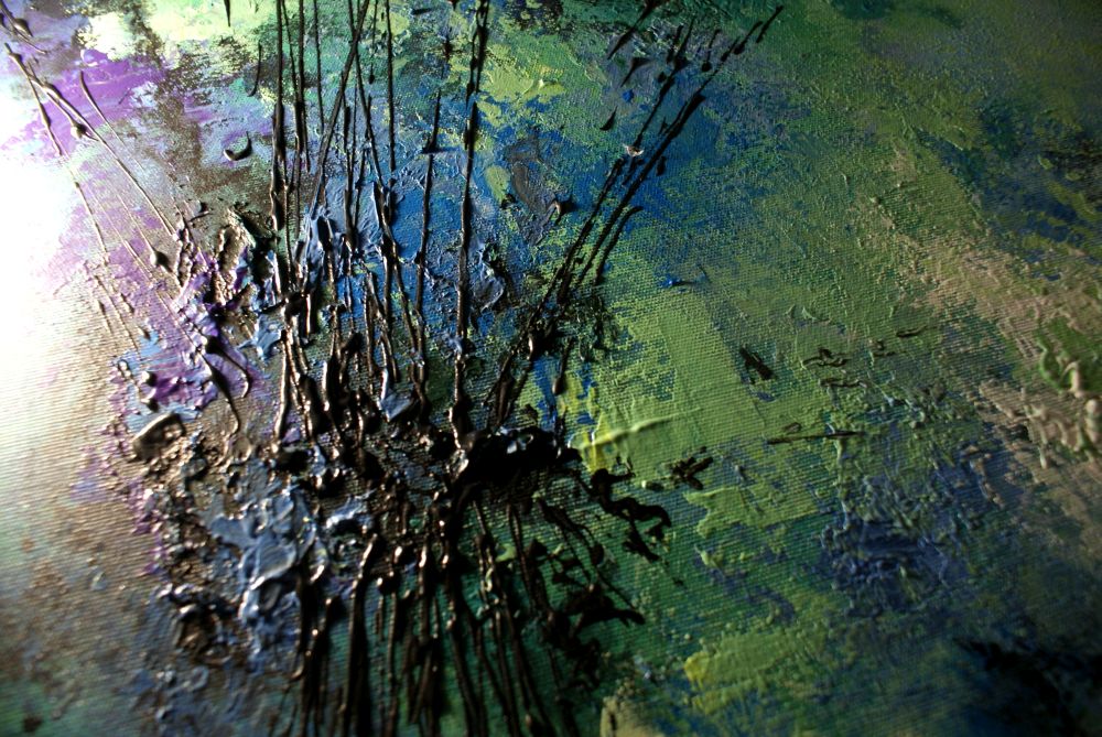 Duża abstrakcja "Błogość" nowoczesne obraz obrazy ręcznie malowane 1617A - obrazek 5