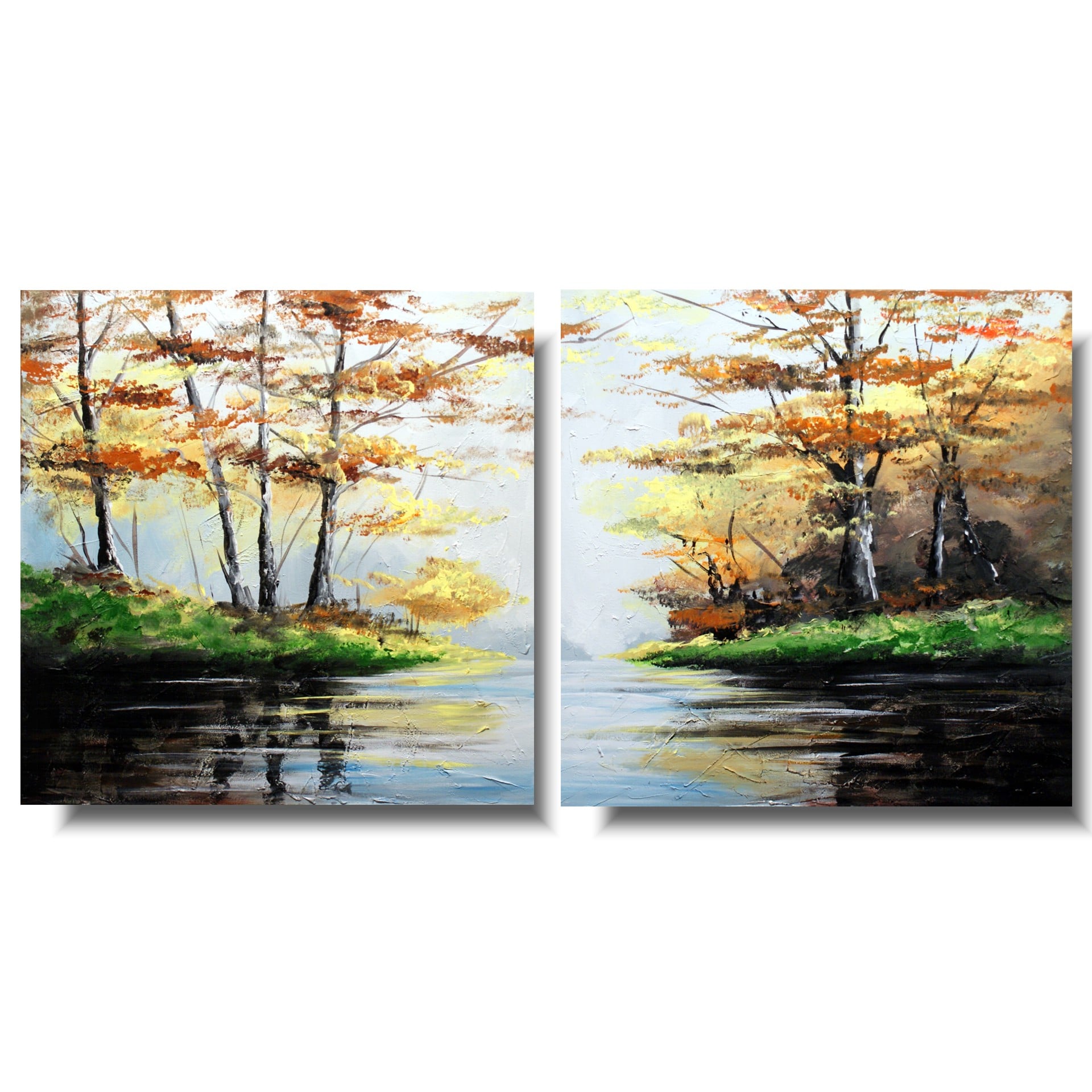 Obraz ręcznie malowany na płótnie "Leśne tchnienie" 1216A