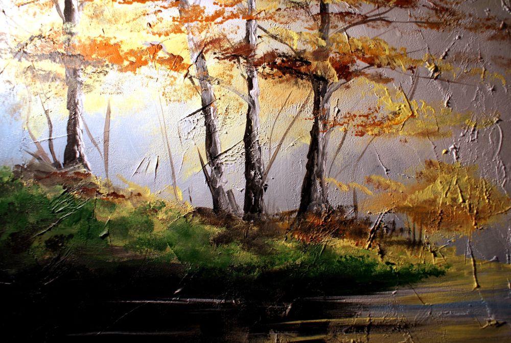 Obraz ręcznie malowany na płótnie "Leśne tchnienie" 1216A - obrazek 5