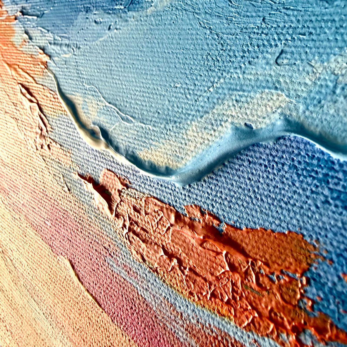 Nowoczesny obraz miasto 80 x 80cm – kolorowa panorama z grubą fakturą 2368A - obrazek 6