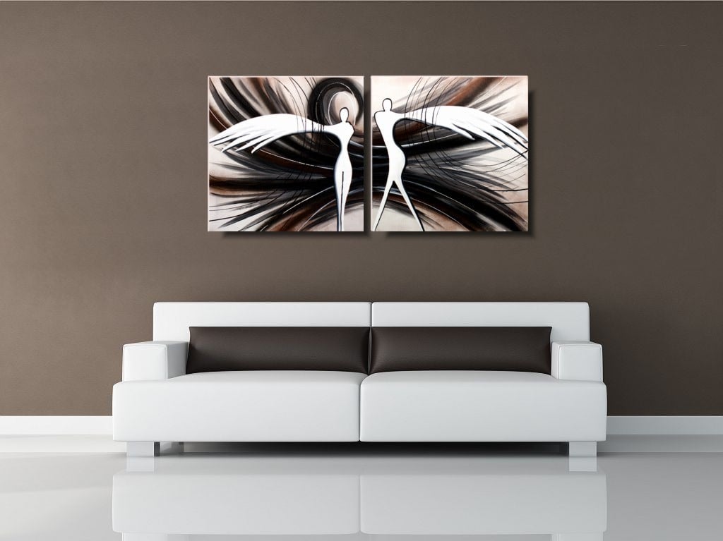 Obraz ręcznie malowany na płótnie "Zwiewne anioły" 1161A - obrazek 2