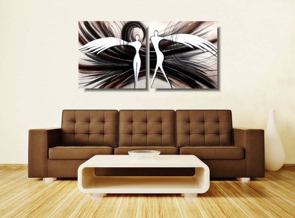 Obraz ręcznie malowany na płótnie "Zwiewne anioły" 1161A - obrazek 3