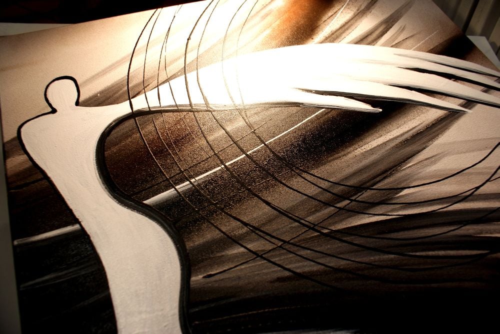 Obraz ręcznie malowany na płótnie "Zwiewne anioły" 1161A - obrazek 5