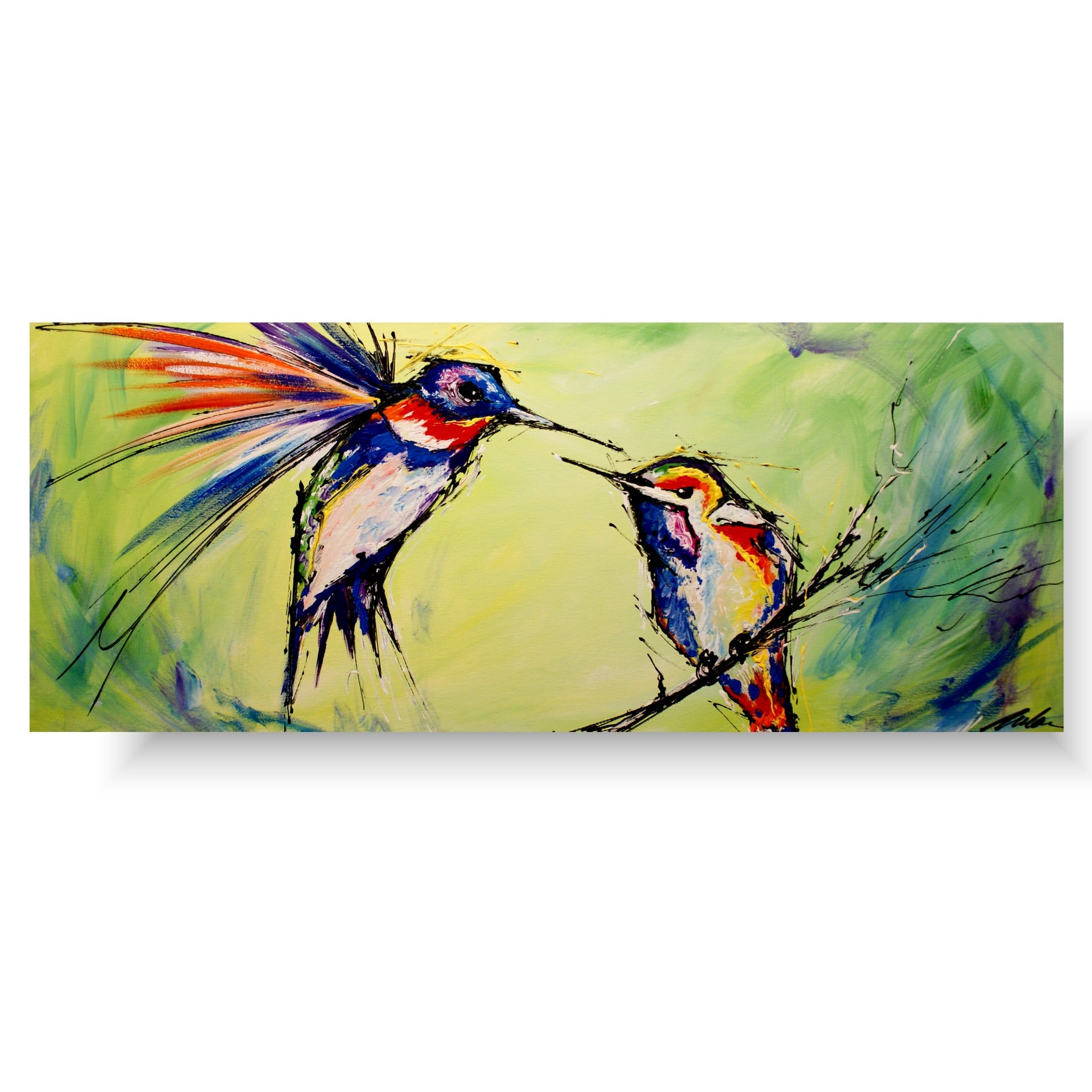 Obrazy ręcznie malowany na płótnie "Wróbelki" 1727A