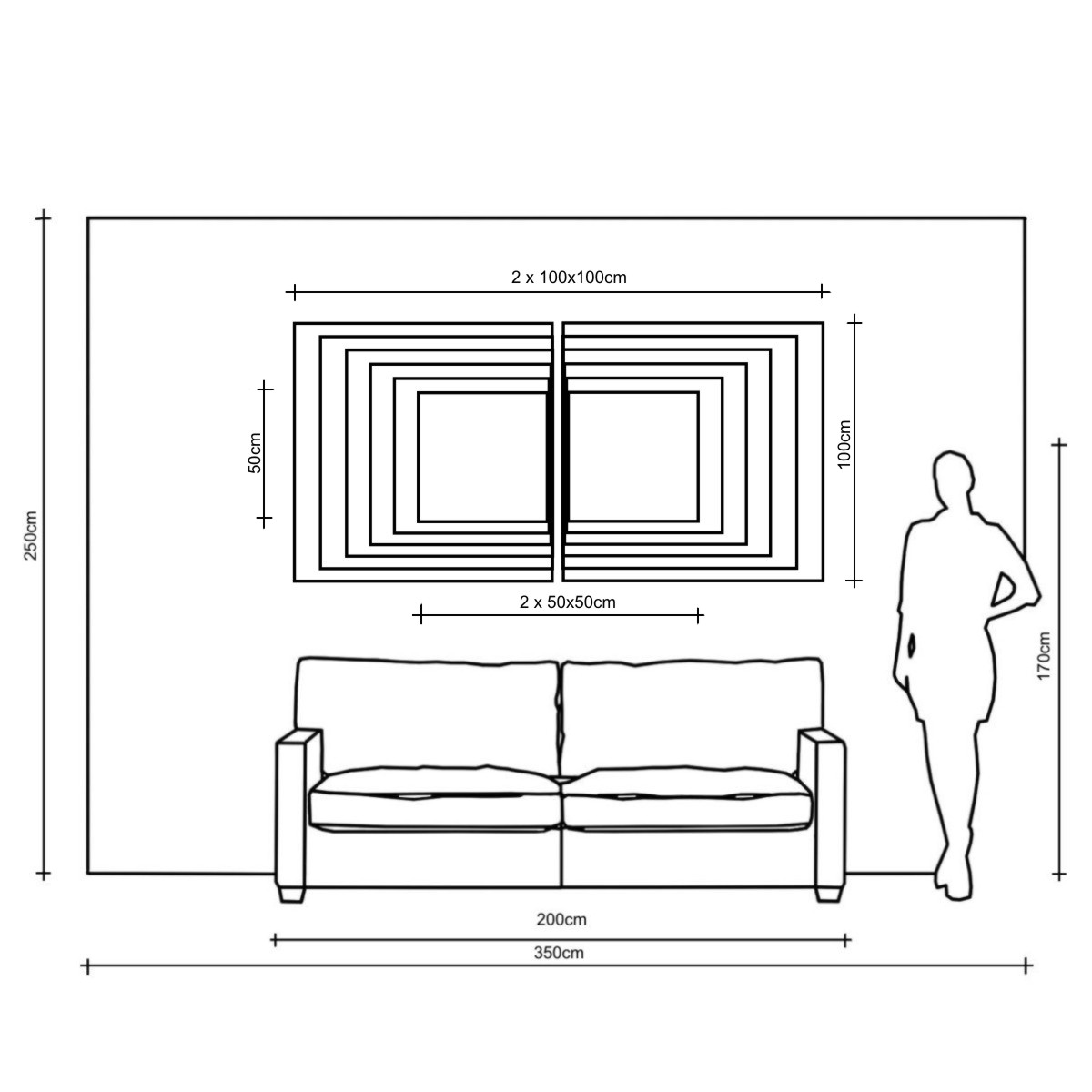 Obraz modna abstrakcja żółty skwar obrazy ręcznie malowane 1262A - obrazek 7