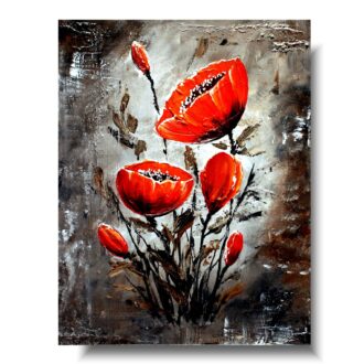 Obraz kwiaty "Bajeczne czerwone maki" jednoczęściowe obrazy na płótnie 886A