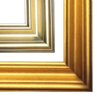 Drewniana rama do obrazu złoto i ciepłe srebro AP2