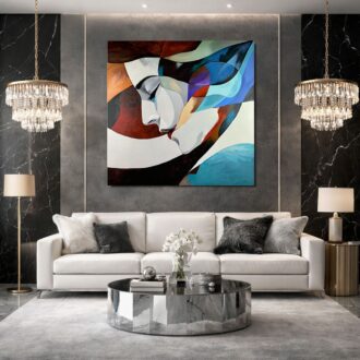 Obraz abstrakcja portret ręcznie malowany "Madonna" 2329AB