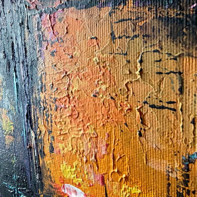 Obraz abstrakcja – detal struktury farby