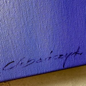 Obraz abstrakcja – detal - sygnatura autora