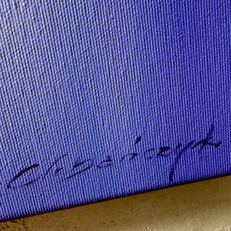 Obraz abstrakcja – detal - sygnatura autora