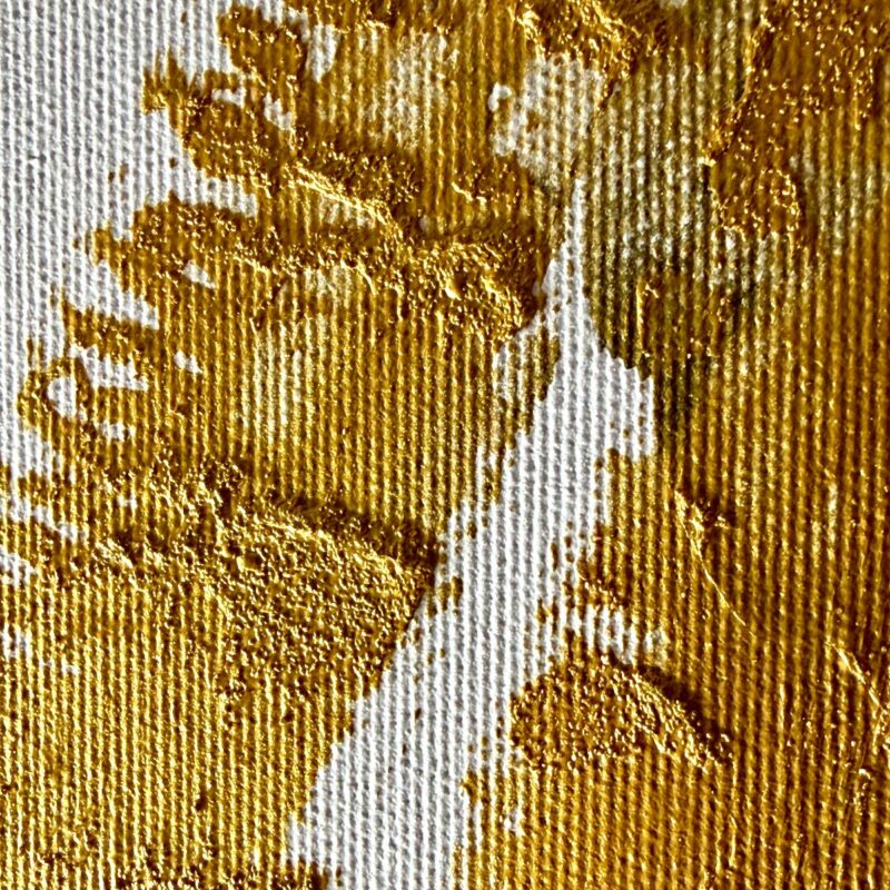 Nowoczesny obraz abstrakcyjny złoto czerń biel