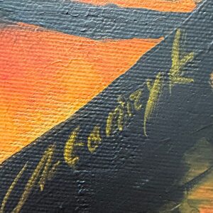 Złoty portret – detal sygnatura