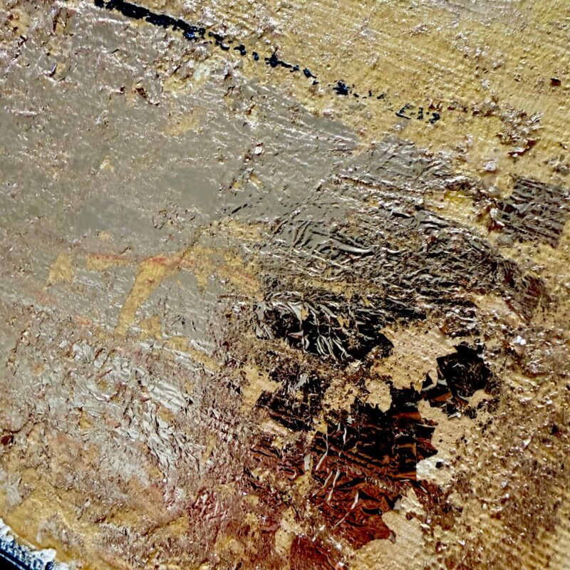 Złoty portret – detal złotych płatków