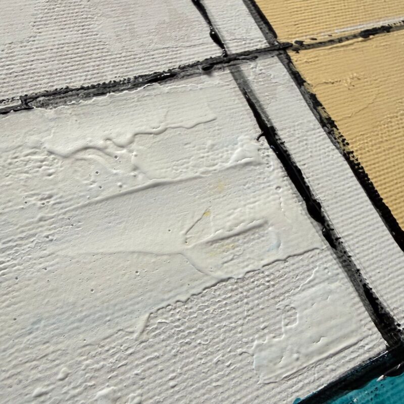 Złoty portret – detal faktura farby