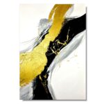 Złoty obraz abstrakcyjny nowoczesny premium