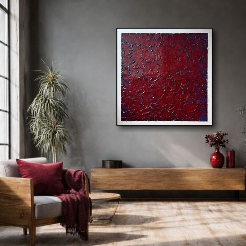 Nowoczesna abstrakcja obraz w ramie 110x110cm obraz w salonie