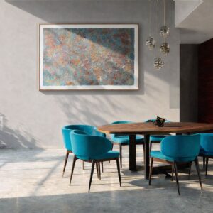 Nowoczesny obraz abstrakcyjny w salonie