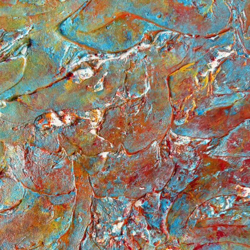 Nowoczesny obraz abstrakcyjny zbliżenie na strukturę farby